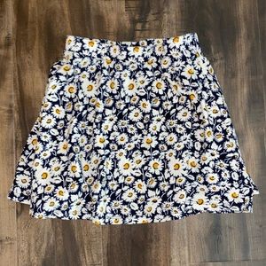 Forever 21 floral high waist skater dress sz small